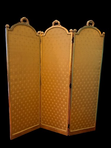 Paravent à trois vantaux début 19e siècle - Mobilier Style 