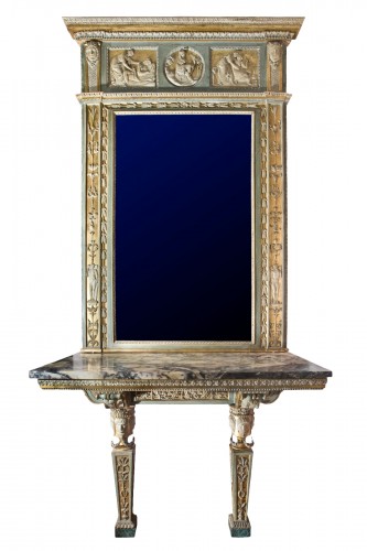 Console with mirror 