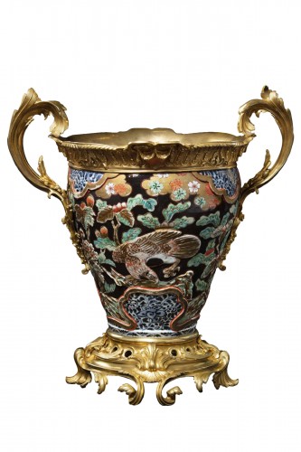 Base en porcelaine et bronze, Fin du XVIIIe siècle