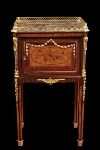 Table en bois te bronze Louis XVI
