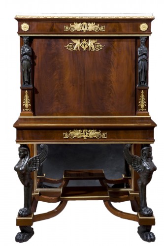 Mahogany Secretaire of Empire period,  attributed to J. Desmalter