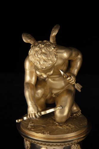 XVIIIe siècle - Paire de Putti en bronze doré