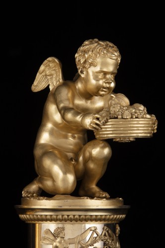 Directoire - Paire de Putti en bronze doré