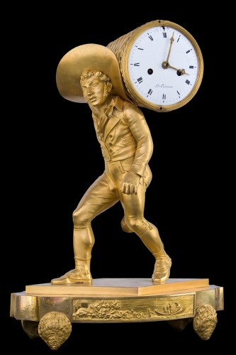 Oyster seller - Empire clock in gilt bronze - Horology Style Empire