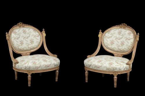 18th century - 1 sofa and 2 marquise