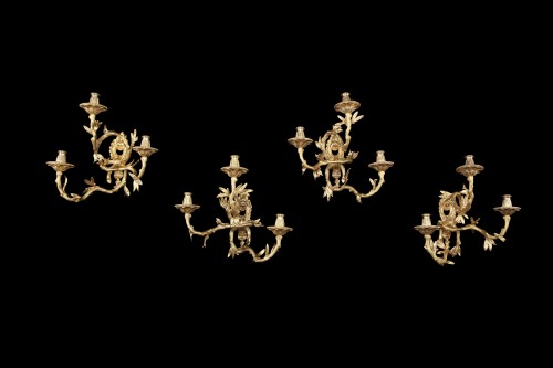 4 appliques in gilded bronze - Lighting Style 