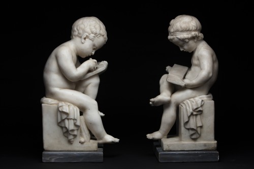 Antiquités - Sculptures signed R.J. WYATT (1795-1850)