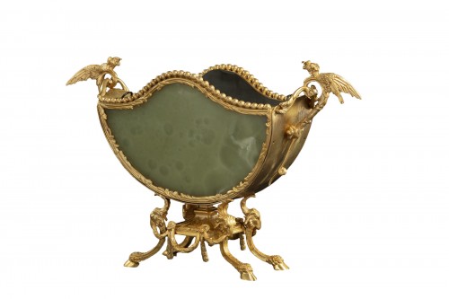 Gilded bronze and onyx Small Planter 