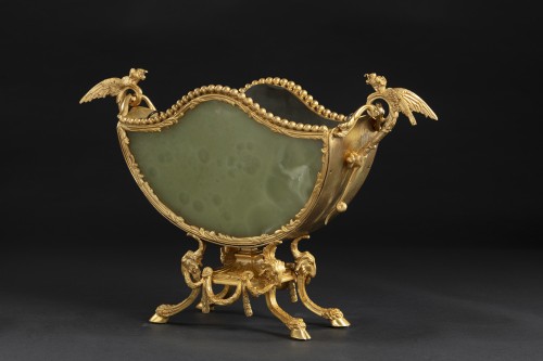 Objet de décoration Cassolettes, coupe et vase - Petit Jardiniéèe en bronze doré et onyx