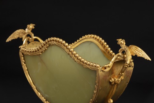 Napoléon III - Petit Jardiniéèe en bronze doré et onyx