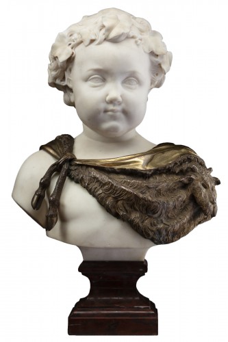 Marble Buste en - Amédée Donatien Doublemard (1826- 1900)