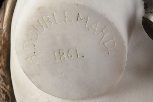 Marble Buste en - Amédée Donatien Doublemard (1826- 1900) - 