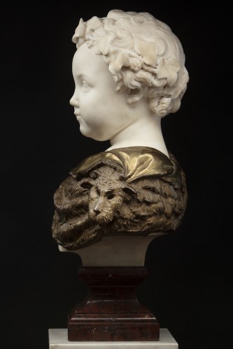 Antiquités - Buste en marbre - Amédée Donatien Doublemard (1826- 1900)