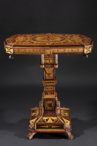 XIXe siècle - Table guéridon, Italie 19e siècle