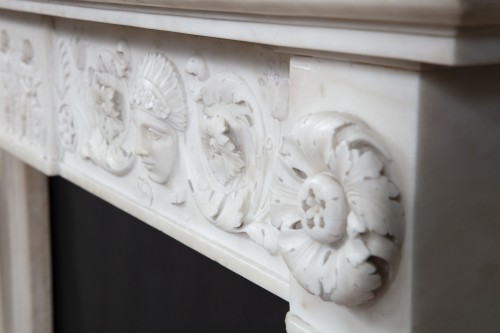 Cheminée néoclassique en marbre, Italie Fin 18e - Matériaux & Architecture Style 