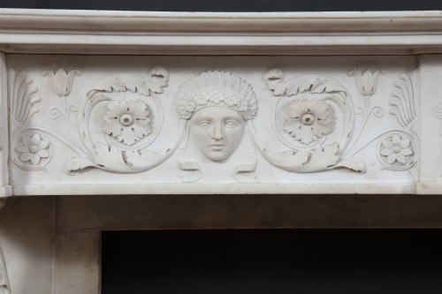 Architectural & Garden  - Marble Neoclassical fireplace, Italy late 18th century