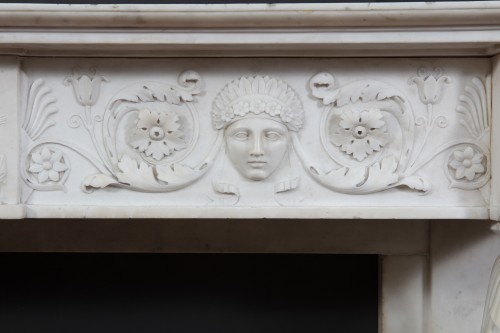 Cheminée néoclassique en marbre, Italie Fin 18e - Galerie Francesco De Rosa
