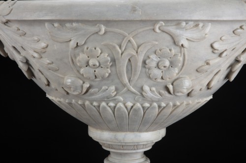 Paire de vases en marme blanc - Galerie Francesco De Rosa