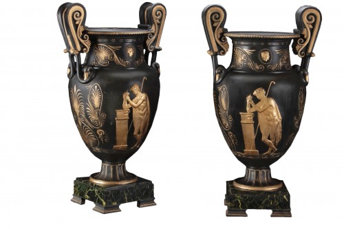 A lPair of Late 19th century bronze  vases