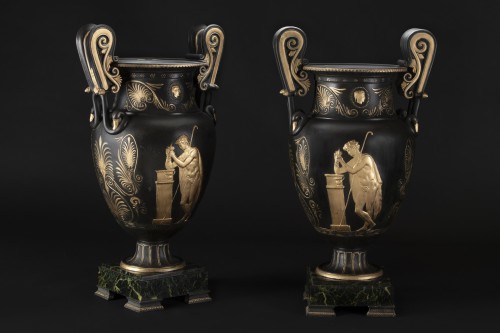 Paire de vase en bronze, fin 19e siècle - Objet de décoration Style Napoléon III