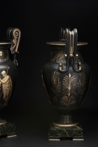 Objet de décoration Cassolettes, coupe et vase - Paire de vase en bronze, fin 19e siècle