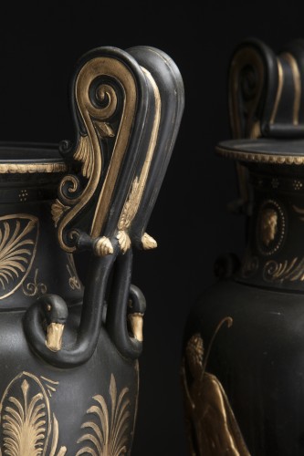 Napoléon III - A lPair of Late 19th century bronze  vases