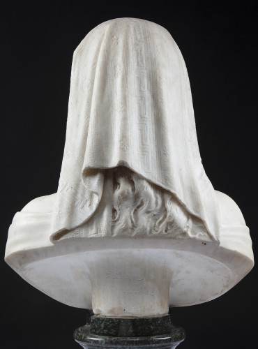 Buste de femme en marbre - C. Lapini Florence 1888 - 