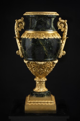 Grand vase en marbre et bronze - Objet de décoration Style Empire