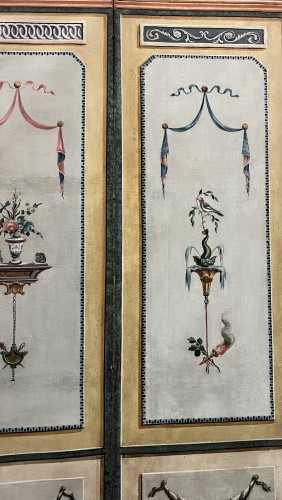 18th century - 5-panel screen painted