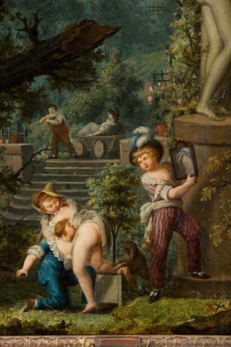 18th century french school, attributed to Jean Baptiste HUET - Paintings & Drawings Style 