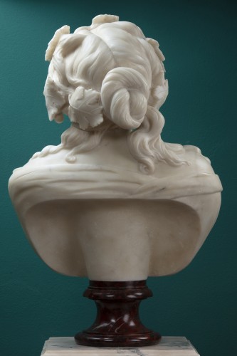 Bacchante, sculpture en marbre - Italie 19e siècle - Sculpture Style 