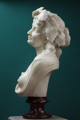 Sculpture Sculpture en Marbre - Bacchante, sculpture en marbre - Italie 19e siècle
