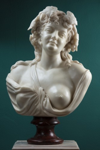 Bacchante, sculpture en marbre - Italie 19e siècle - Galerie Francesco De Rosa