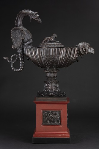 Lampe à huile attribuée à Benedetto Boschetti (Rome 1820-1880 ?) - Objet de décoration Style 