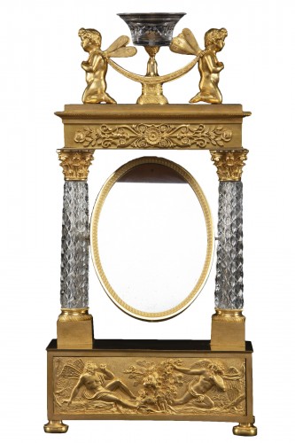Psyché en bronze et cristal