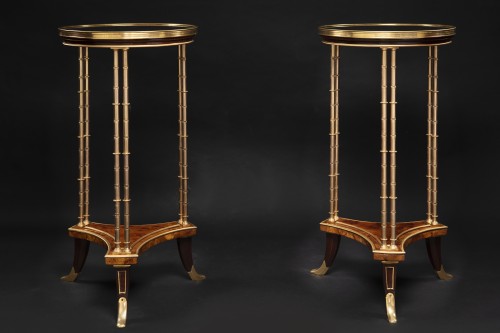 Pair de guéridons en bronze - Mobilier Style 