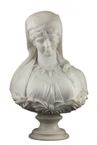 Cesare Lapini (1848 – c. 1890) - Bust of a girl