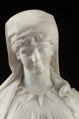 Cesare Lapini (1848 – c. 1890) - Bust of a girl - 