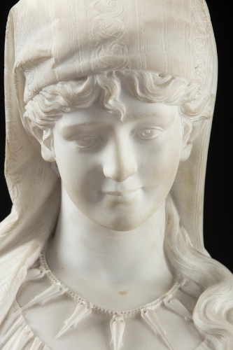  - Cesare Lapini (1848 – c. 1890) - Bust of a girl