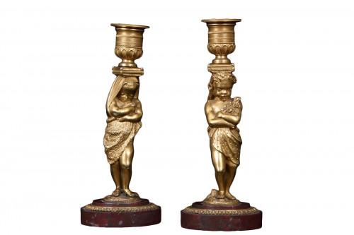 Pair candlesticks Directoire