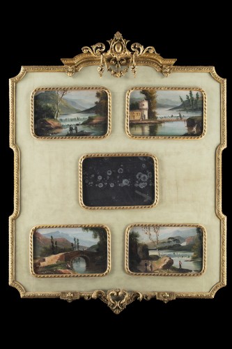 Frame with paintings and mirror - Paintings & Drawings Style 