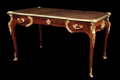 Bureau plat signé P. Sormani - Mobilier Style Napoléon III