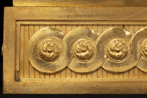 19th century - Pair of gilt bronze andirons