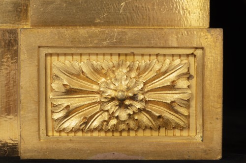 Paire de chenets en bronze doré - Restauration - Charles X