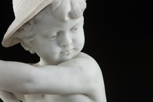 Antiquités - “La Fortuna” sculpture en marbre statuarie