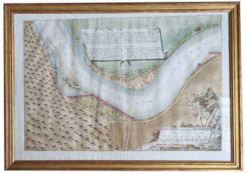 Giuseppe Pannini - Development plan of the Tiber river, 1772