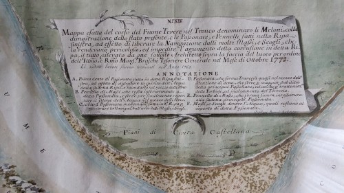 Giuseppe Panini - Plan d'aménagement du fleuve Tibre, 1772 - La Sculpture Françoise