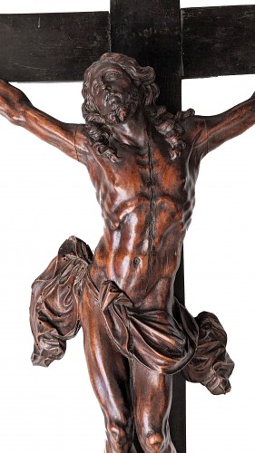 18th century - Christ of the school of Nancy around 1700 in Sainte-Lucie wood