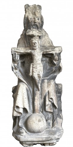 Sculpture  - Throne of Grace or Trinity in limestone circa 1500