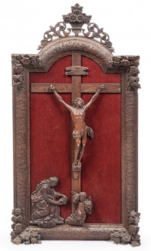 Large framed Christ, Nancy School, circa 1700